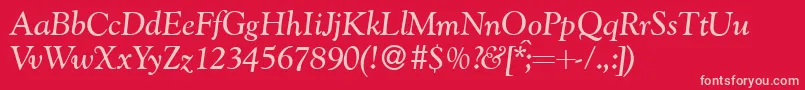 More about G790RomanItalic Font G790RomanItalic Font – Pink Fonts on Red Background