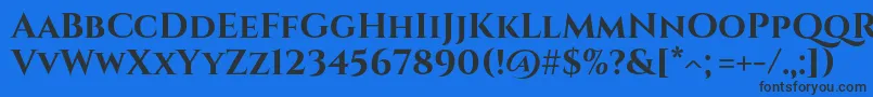 CinzelBold Font – Black Fonts on Blue Background