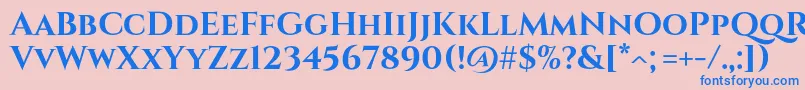 CinzelBold Font – Blue Fonts on Pink Background