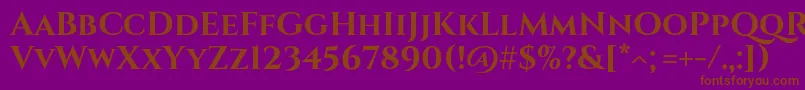 CinzelBold Font – Brown Fonts on Purple Background