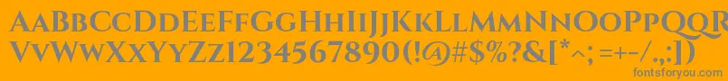 CinzelBold Font – Gray Fonts on Orange Background