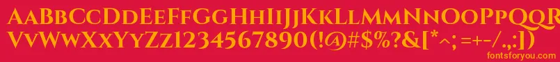 Шрифт CinzelBold – оранжевые шрифты на красном фоне