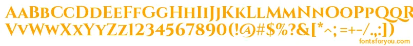 フォントCinzelBold – 白い背景にオレンジのフォント