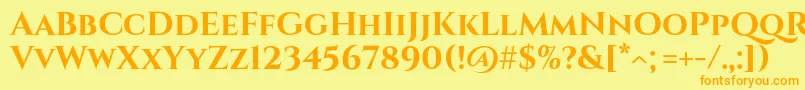 CinzelBold Font – Orange Fonts on Yellow Background