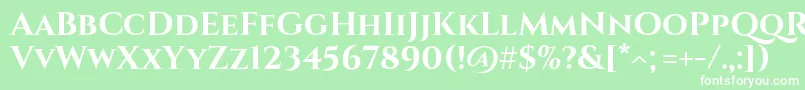 フォントCinzelBold – 緑の背景に白い文字