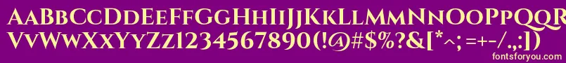 Шрифт CinzelBold – жёлтые шрифты на фиолетовом фоне