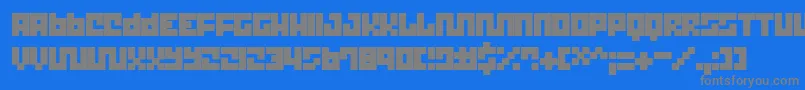 Trict ffy-Schriftart – Graue Schriften auf blauem Hintergrund
