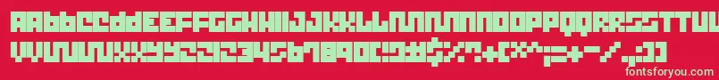 Trict ffy Font – Green Fonts on Red Background
