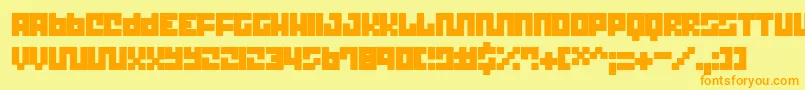 Trict ffy Font – Orange Fonts on Yellow Background