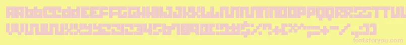 Trict ffy Font – Pink Fonts on Yellow Background