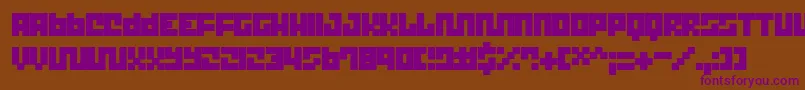 Trict ffy-Schriftart – Violette Schriften auf braunem Hintergrund