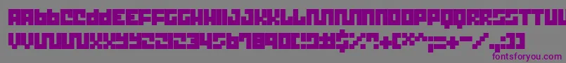 Trict ffy Font – Purple Fonts on Gray Background