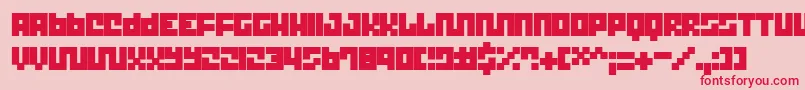 フォントTrict ffy – ピンクの背景に赤い文字
