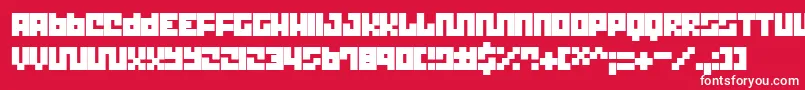 Trict ffy Font – White Fonts on Red Background