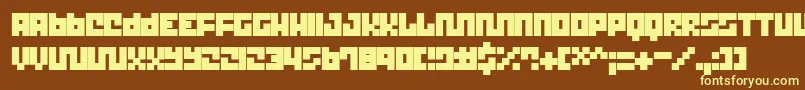 Trict ffy Font – Yellow Fonts on Brown Background