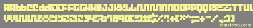 Czcionka Trict ffy – żółte czcionki na szarym tle