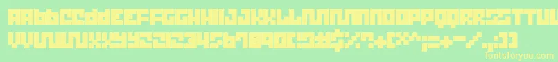 Trict ffy-Schriftart – Gelbe Schriften auf grünem Hintergrund