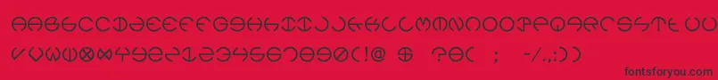 fuente Rebec4 – Fuentes Negras Sobre Fondo Rojo
