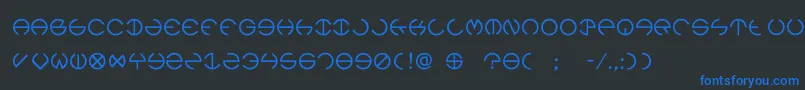 Rebec4 Font – Blue Fonts on Black Background