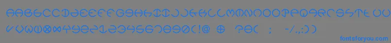 Rebec4 Font – Blue Fonts on Gray Background