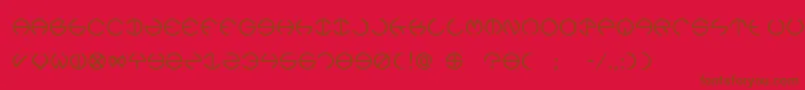 Rebec4 Font – Brown Fonts on Red Background