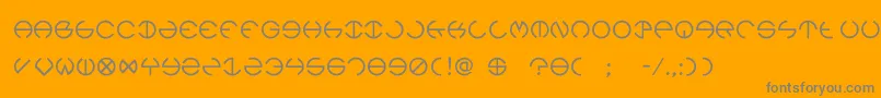 Rebec4 Font – Gray Fonts on Orange Background