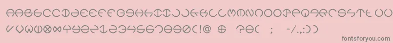 Fonte Rebec4 – fontes cinzas em um fundo rosa