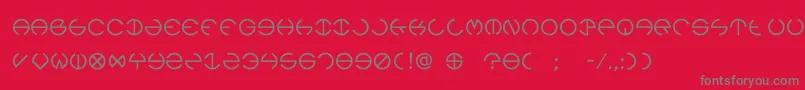 Rebec4 Font – Gray Fonts on Red Background