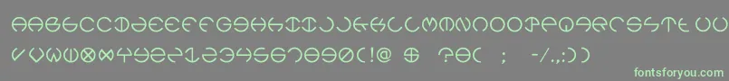 Rebec4 Font – Green Fonts on Gray Background