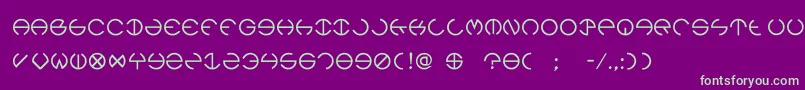 Rebec4 Font – Green Fonts on Purple Background