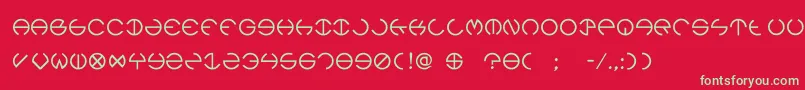 フォントRebec4 – 赤い背景に緑の文字