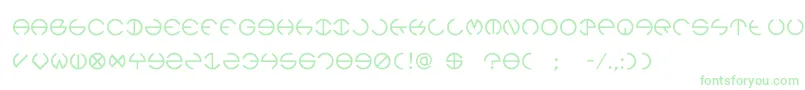 Rebec4 Font – Green Fonts on White Background