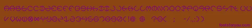 Rebec4 Font – Purple Fonts on Brown Background