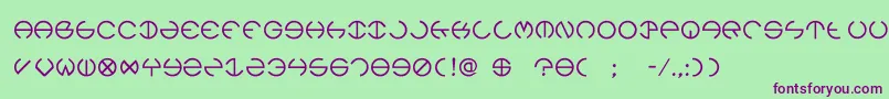 Rebec4 Font – Purple Fonts on Green Background
