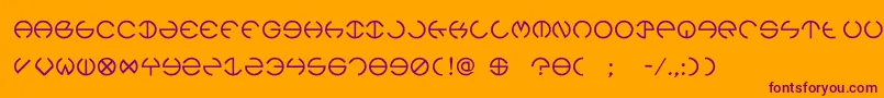 フォントRebec4 – オレンジの背景に紫のフォント