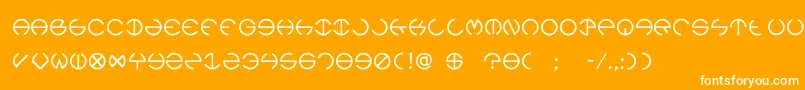 フォントRebec4 – オレンジの背景に白い文字