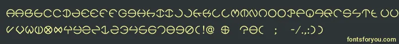 フォントRebec4 – 黒い背景に黄色の文字