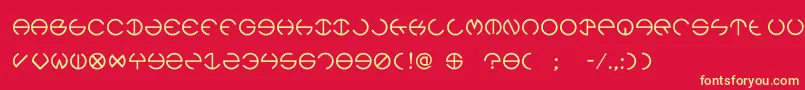 Rebec4 Font – Yellow Fonts on Red Background