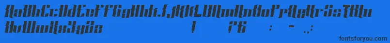 Rustico Font – Black Fonts on Blue Background