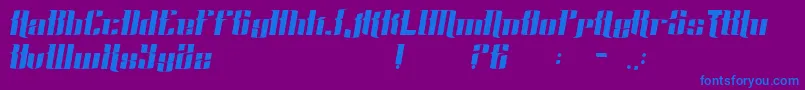 Шрифт Rustico – синие шрифты на фиолетовом фоне