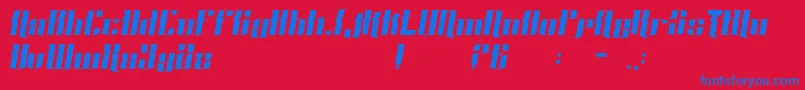 Rustico Font – Blue Fonts on Red Background
