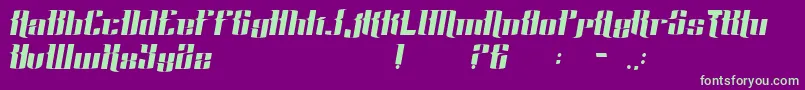 Fonte Rustico – fontes verdes em um fundo violeta