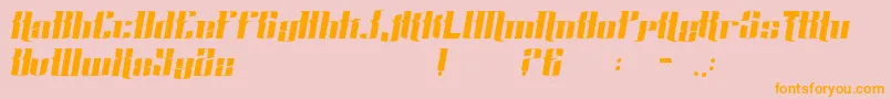 Rustico Font – Orange Fonts on Pink Background