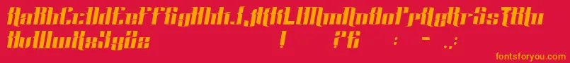 Rustico Font – Orange Fonts on Red Background