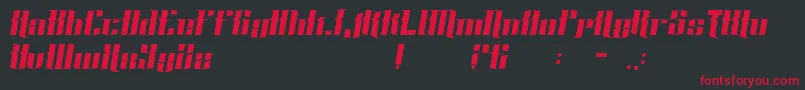 Rustico Font – Red Fonts on Black Background