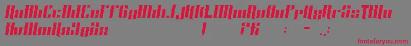 Rustico Font – Red Fonts on Gray Background