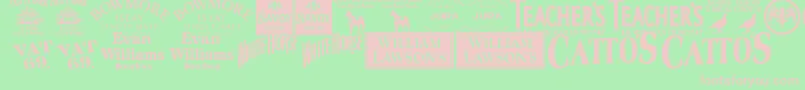 Spiritsdotsdrinks Font – Pink Fonts on Green Background