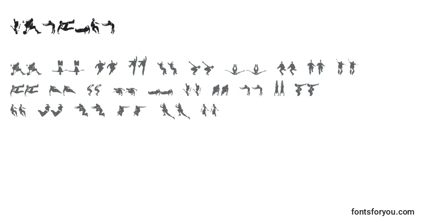 Fuente Parkour - alfabeto, números, caracteres especiales