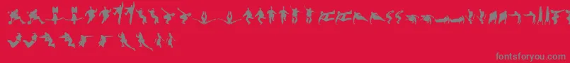 Parkour Font – Gray Fonts on Red Background