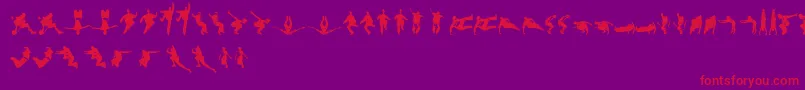 Parkour Font – Red Fonts on Purple Background